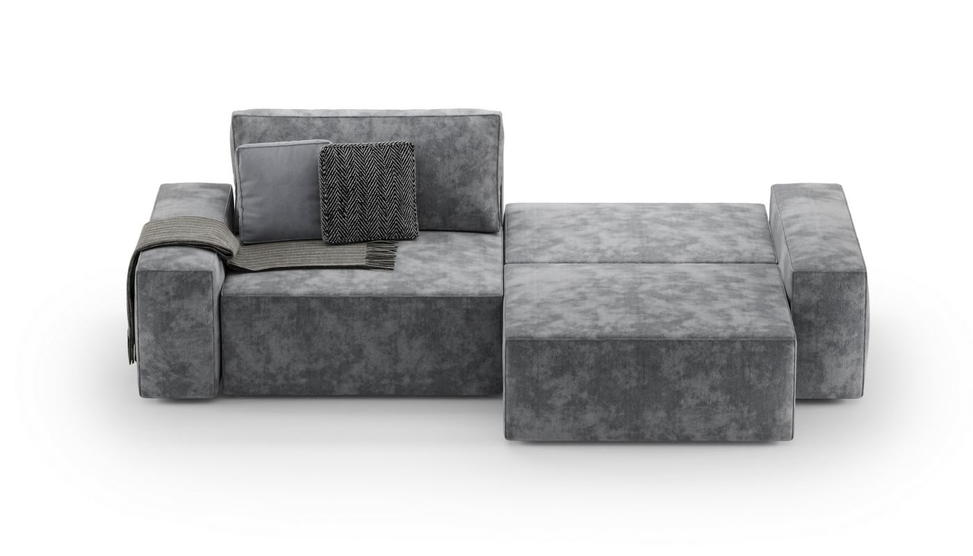 Диван модульный двухместный PLUSH_GRAPHITE