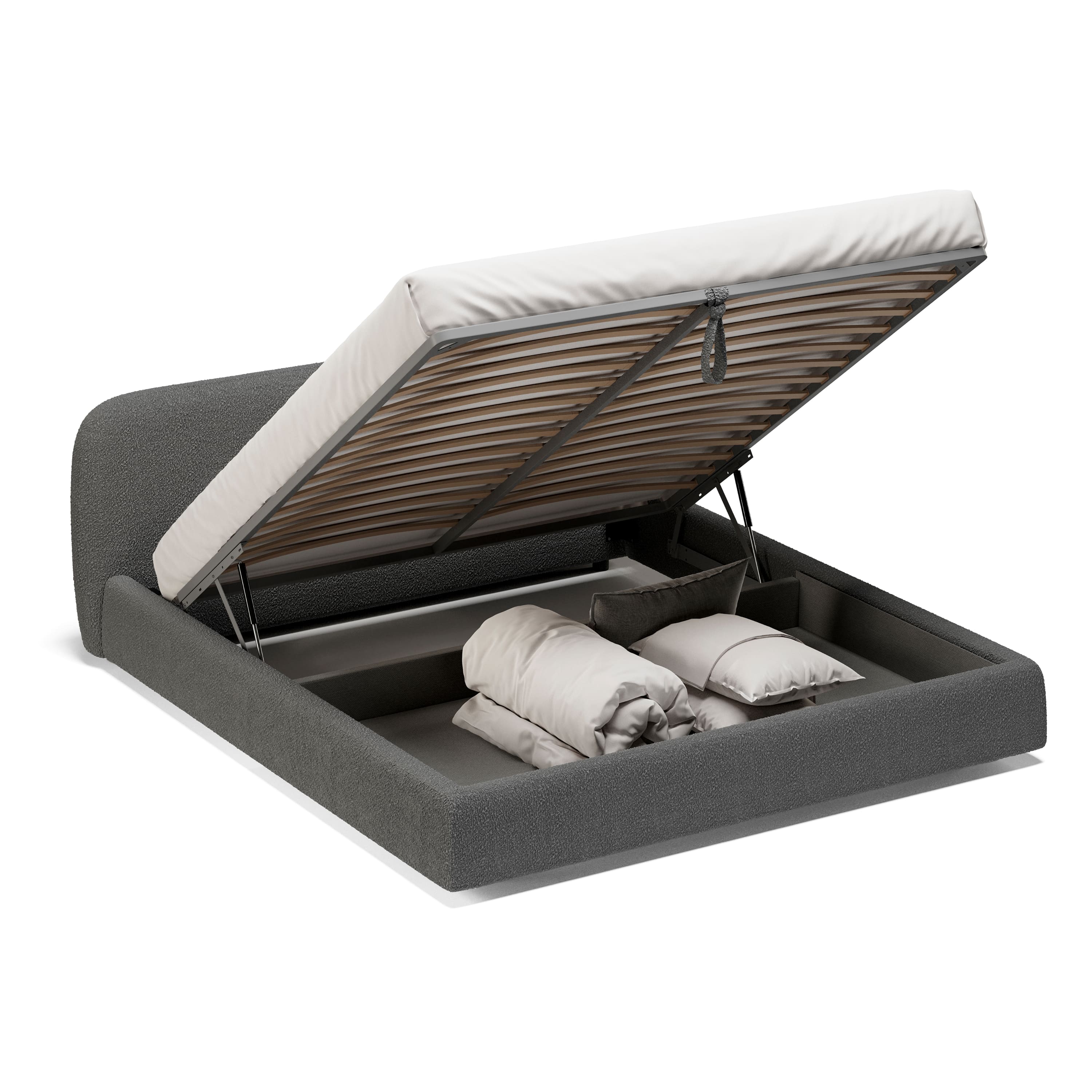 Кровать Лагом букле buckle dark grey 1.2х2.0