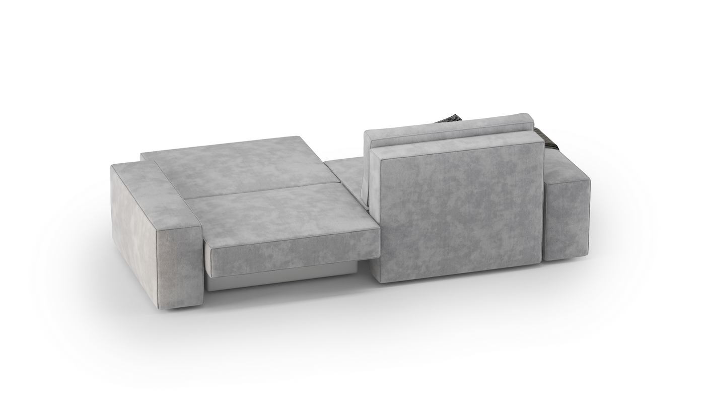 Диван модульный двухместный PLUSH_SILVER
