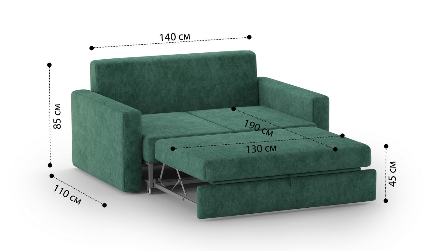 Мини диван Бруно Velvet Lux 075