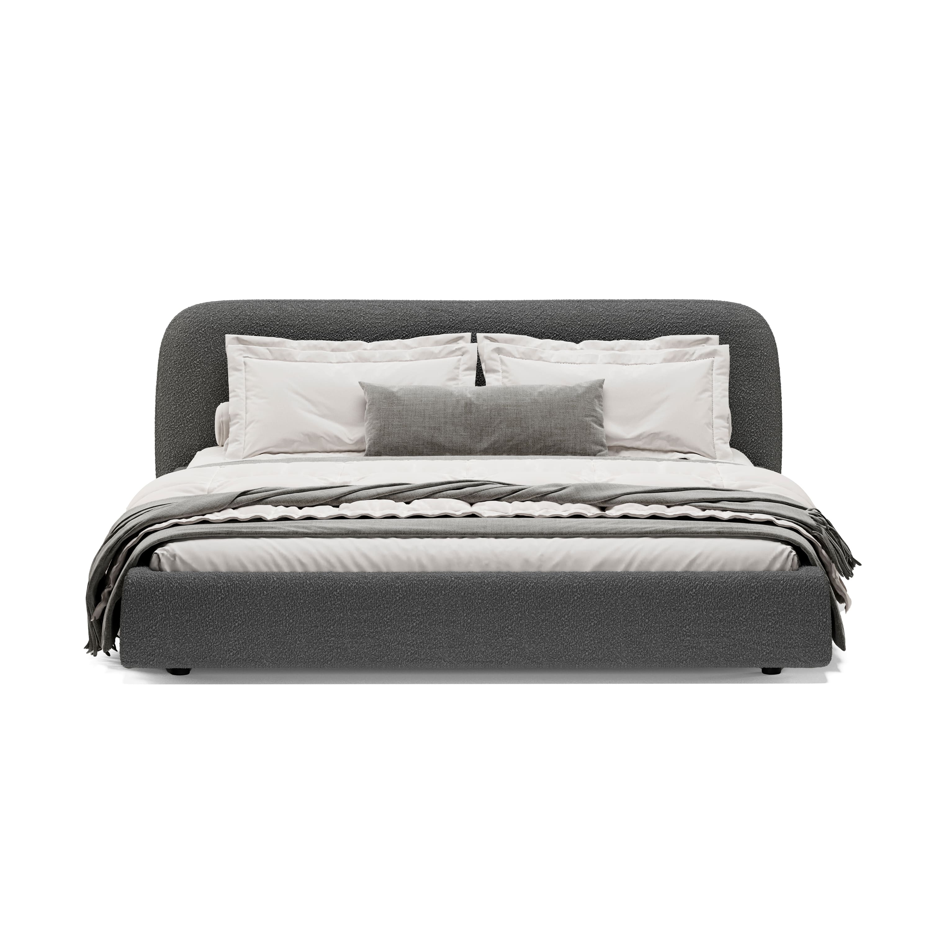 Кровать Лагом букле buckle dark grey 1.2х2.0