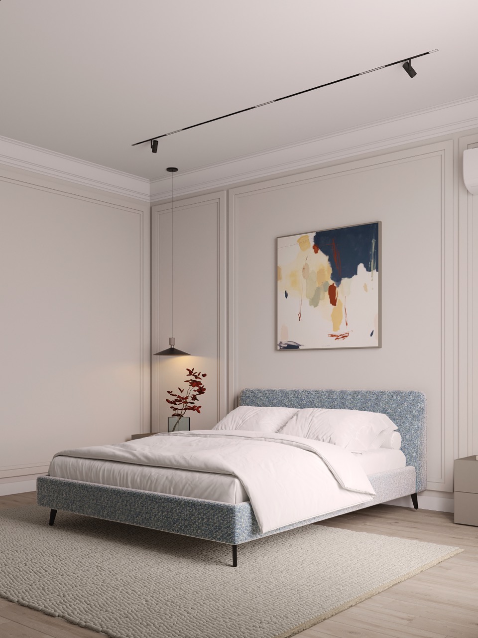 Кровать Симпл на ножках 120х200 рогожка Lotto 404